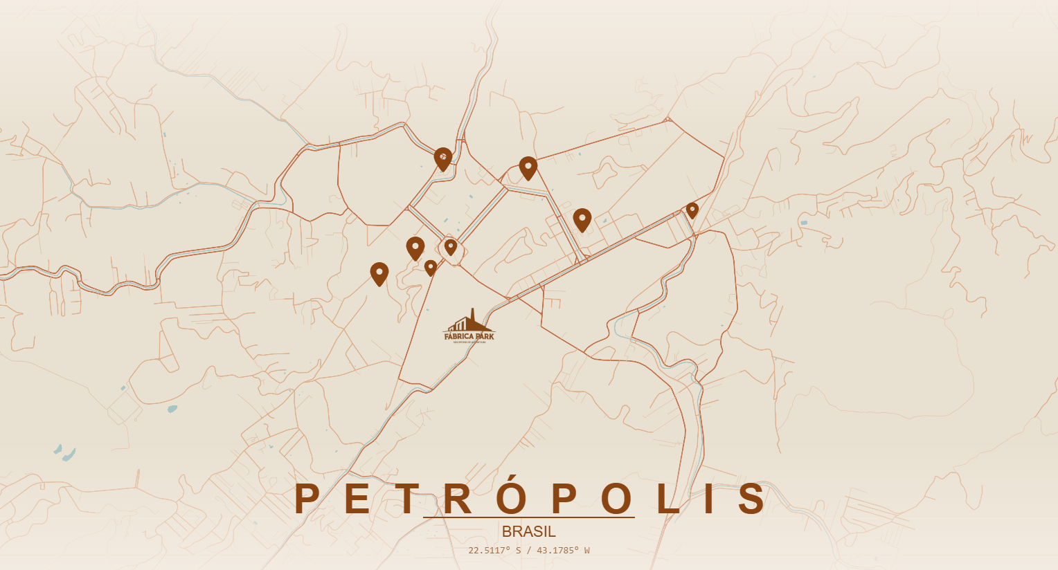 mapa de Petrópolis